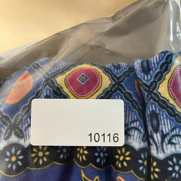 Mencana Ungu Batik Dress Women's Medium Multicolor Boho Short Sleeve Ethnic - Picture 9 of 9